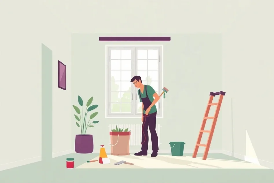 Intérieur rénové après travaux de peinture à Couëron