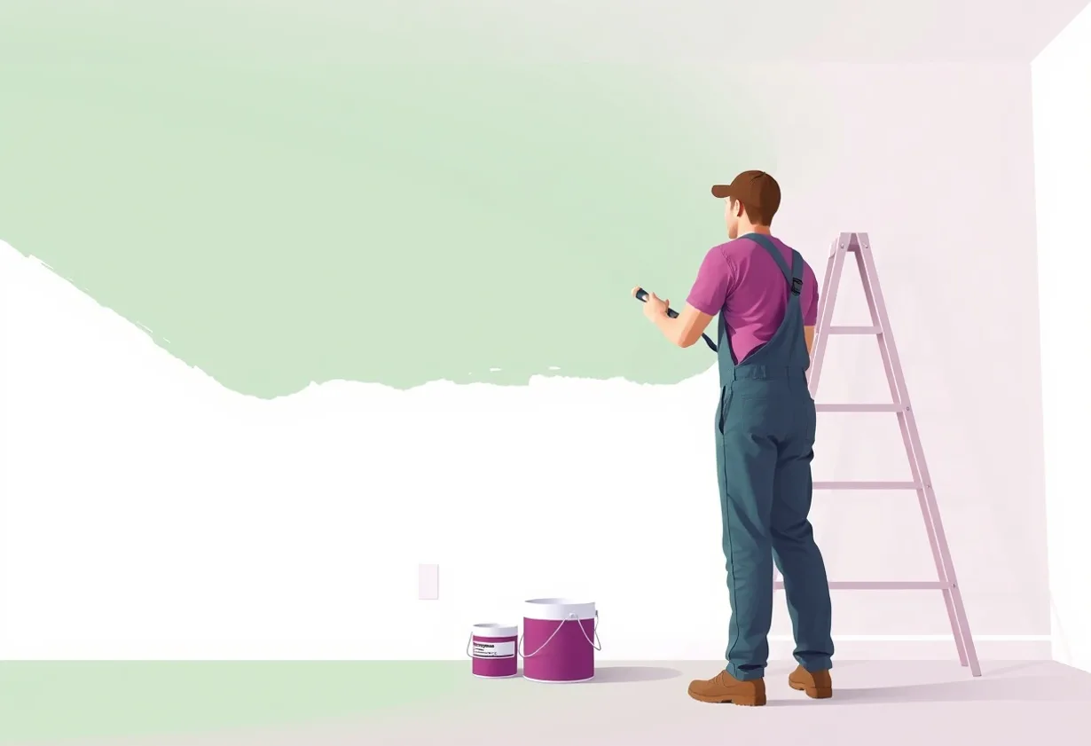 Peintre Couëron 44220 en intervention sur un chantier